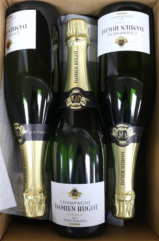 Six bottles of champagne Damien Hugot
